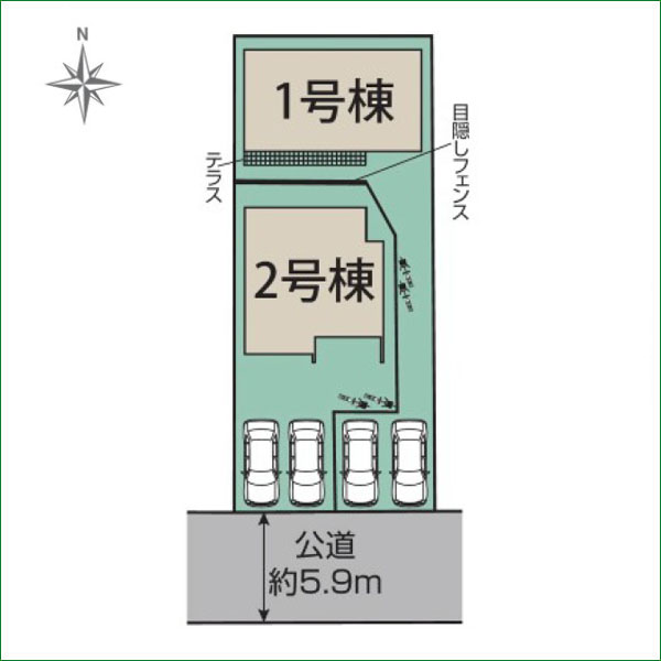 新築分譲住宅　半田市大松町２丁目　１号棟　全２棟