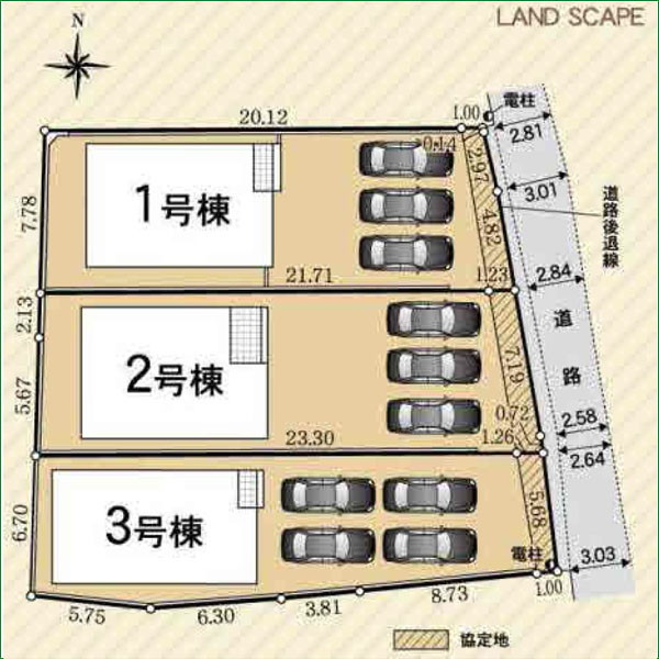 新築分譲住宅　半田市向山町第２　１号棟　全３棟