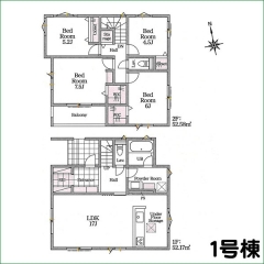 新築分譲住宅　半田市郷中町　１号棟　全４棟