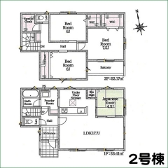 新築分譲住宅　半田市郷中町　２号棟　全４棟